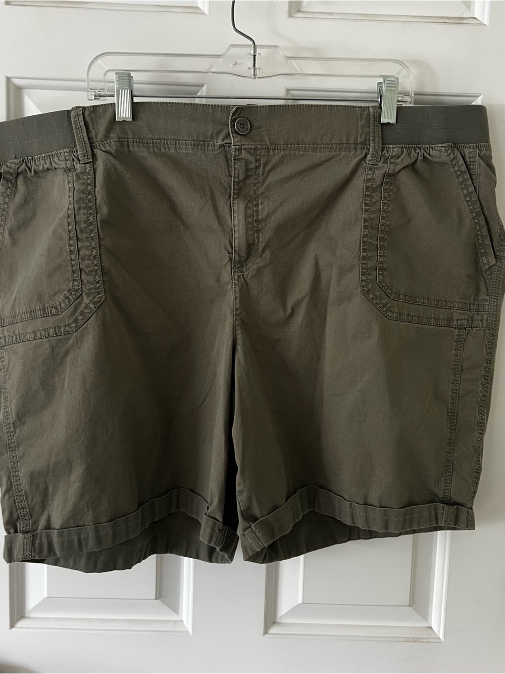 Bundle Classic Olive, grey and navy Bermuda Shorts with Elastic Waist